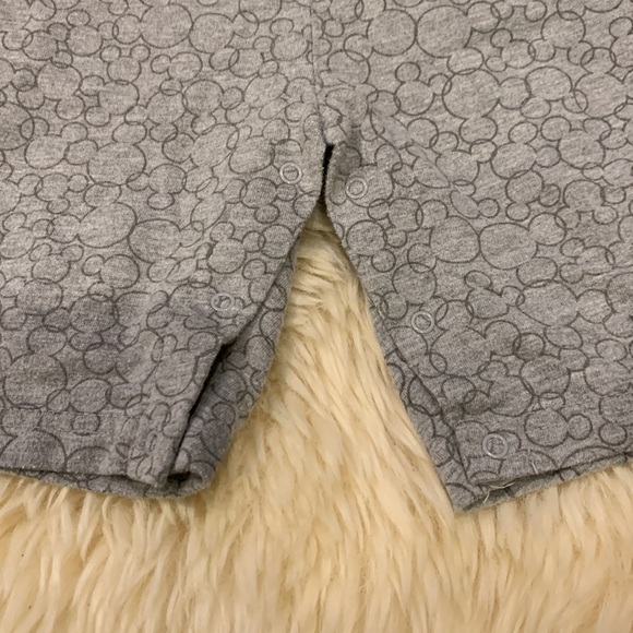 Disney Baby Red Onesie and Gray Mickey Mouse Shorts Overalls Size 24M - Picture 3 of 9